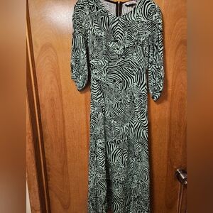 Closet Green and Black Zebras and Zebra Print Long Sleeve Dress